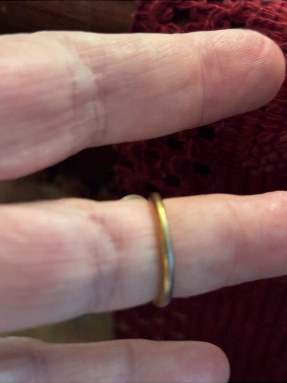 Classic Gold Pearl Swirl Ring - Gold and White - Picture 2 of 4